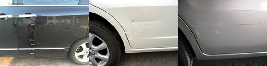車のドア擦り傷修理代 費用事例 エルグランド フィット ワゴンｒ